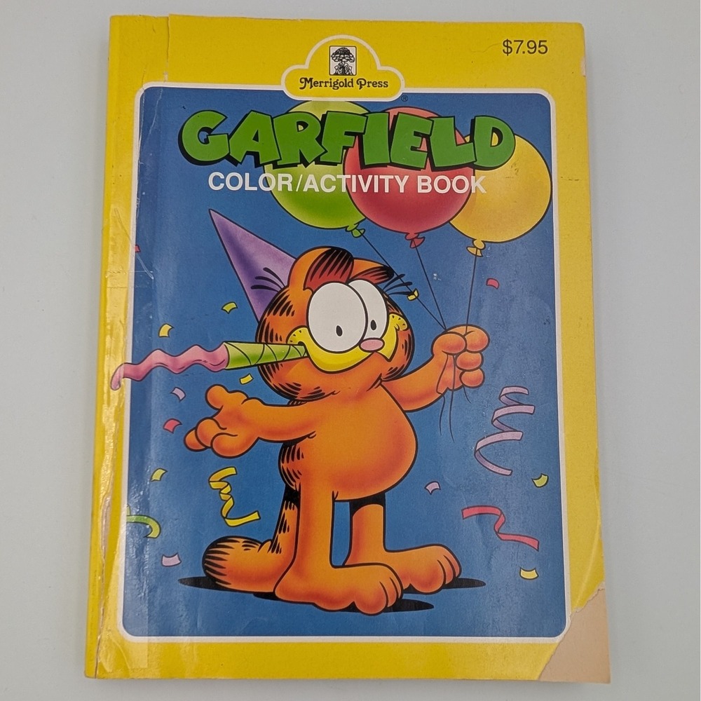 Vintage Garfield Color Activity Book Merrigold Press 1990 Retro Cartoon Cat Toy